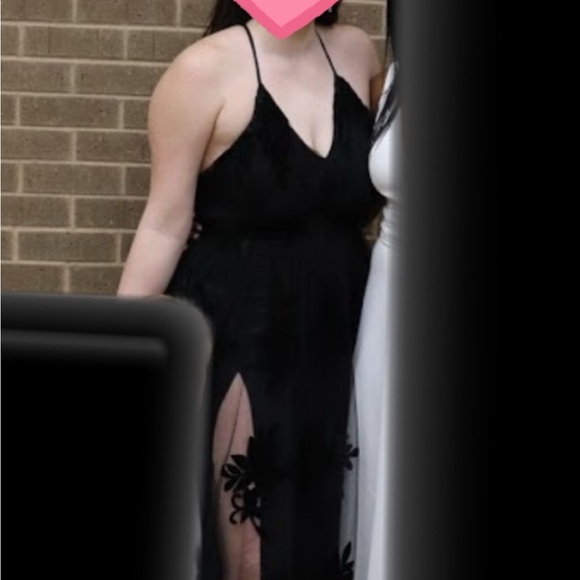 Black Formal/Prom Dress by Windsor. Sz. L Worn once. BUST PROFFESIONALY ALTERED - Picture 4 of 12